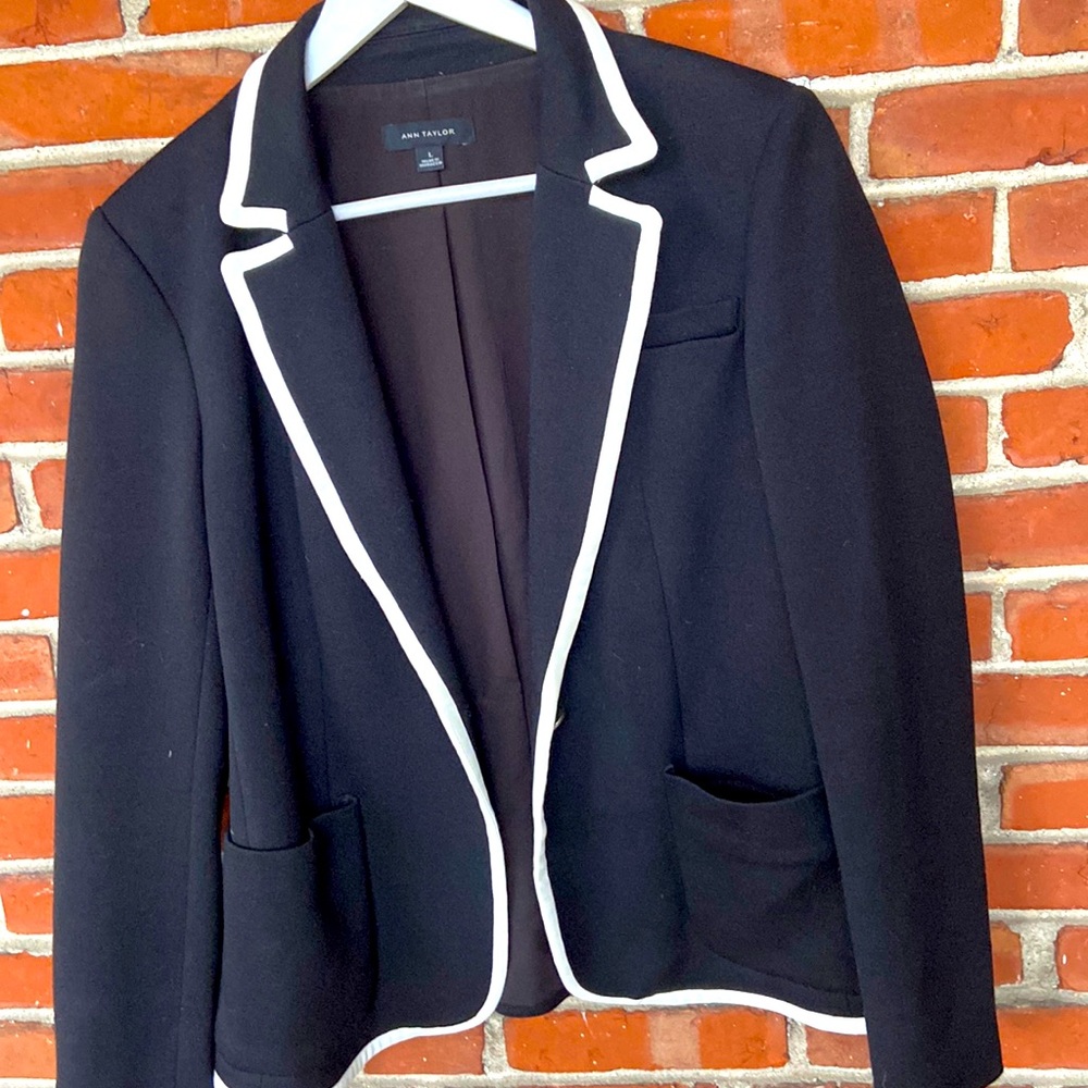 Great black and white jacket from Ann Taylor
